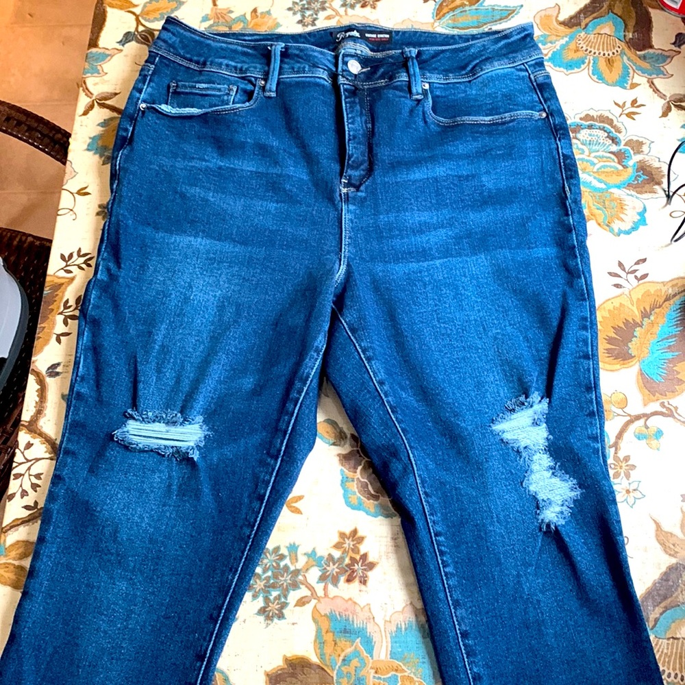 Brand new blue jeans